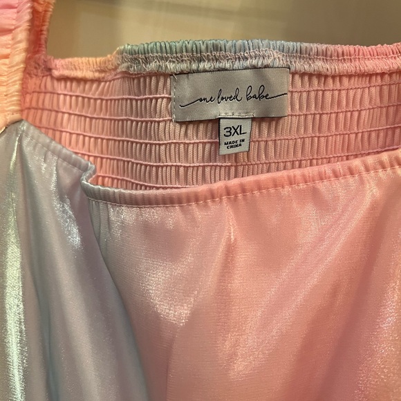 Iridescent Puff Sleeve Mini Dress - Picture 3 of 5